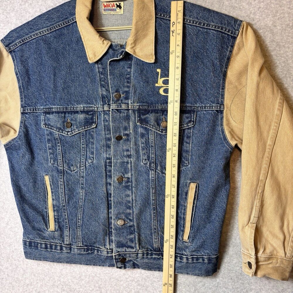 Whoa Apparel Jean Jacket Singer Billy Dean Autographed Tour jacket   Men’s L - Picture 13 of 16